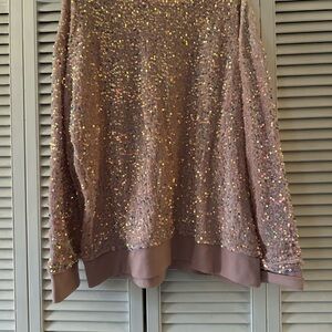 Sequin Embellished Sweater - Pink
